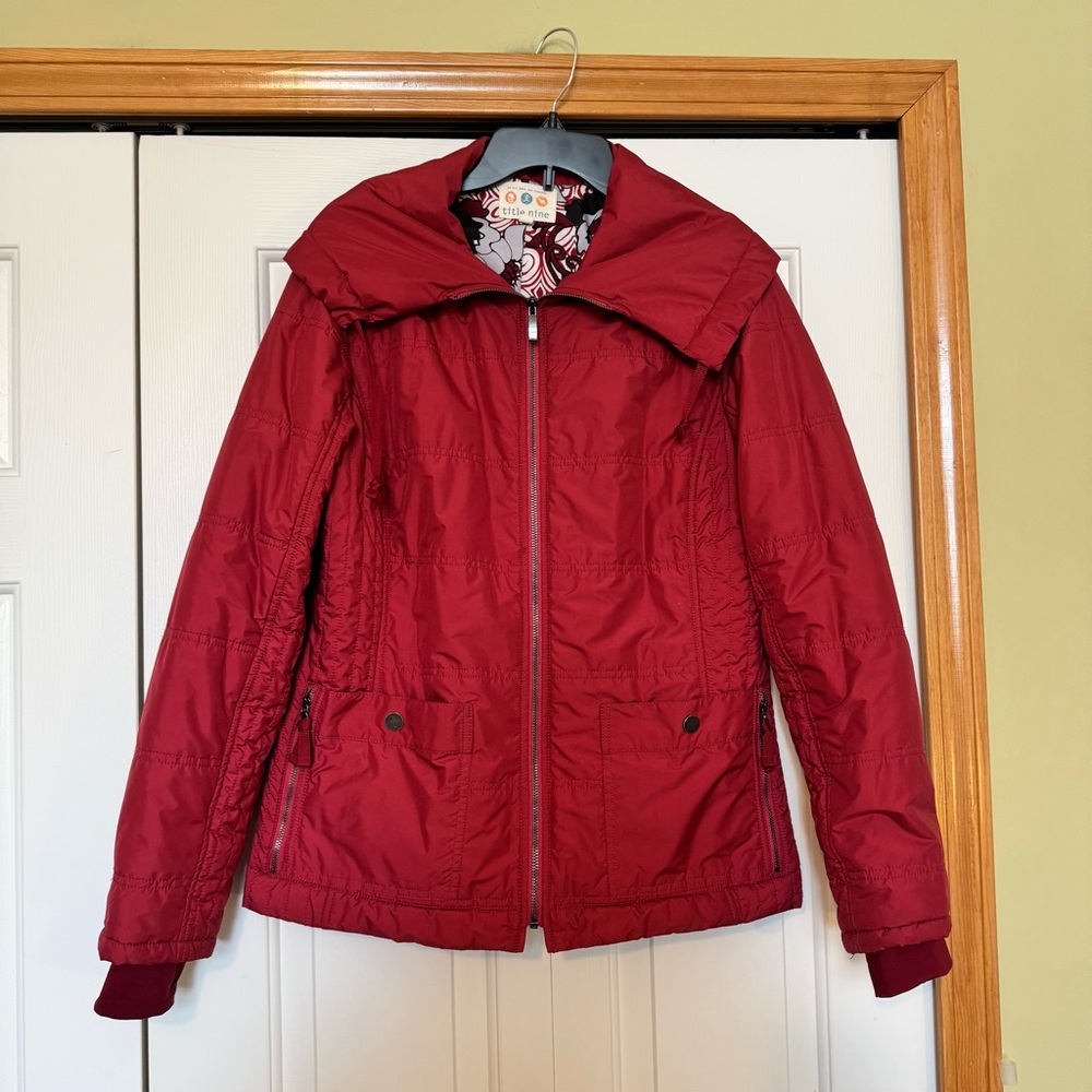 Title‎ Nine Women's Cherry Red Quilted Puffer Jacket